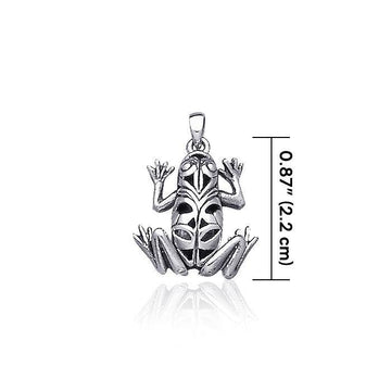 Knotwork Frog Silver Pendant TP2510 - Jewelry